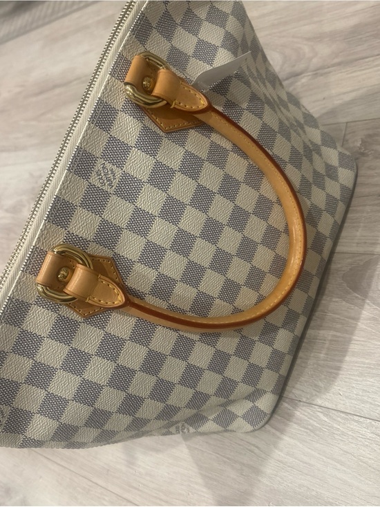 Louis Vuitton Handbags - Louis Vuitton Damier Azure Canvas Tote with Vachetta Leather Handles